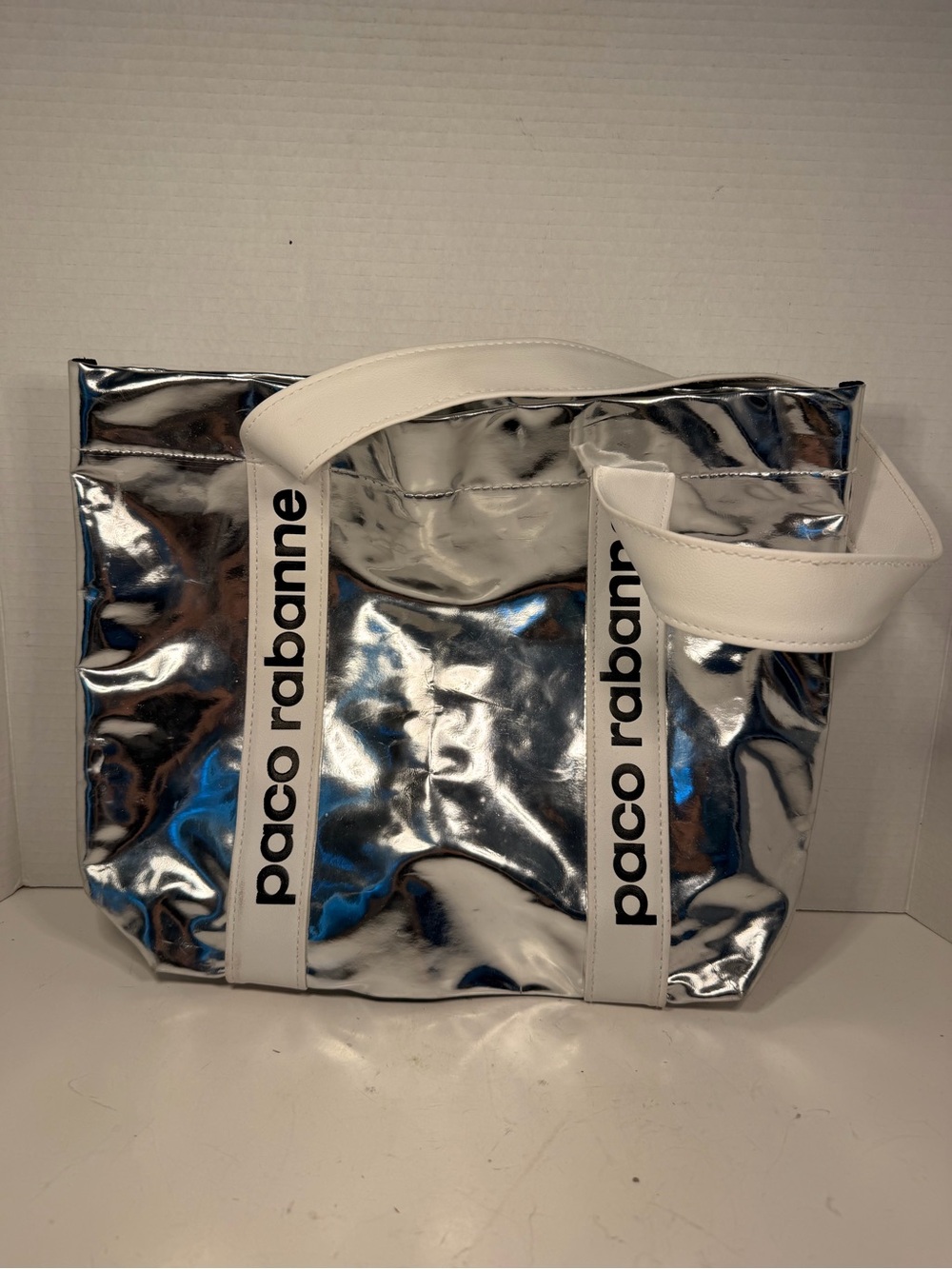 Paco Rabanne x SeaTrees Silver Metallic Crinkle Tote
Bag